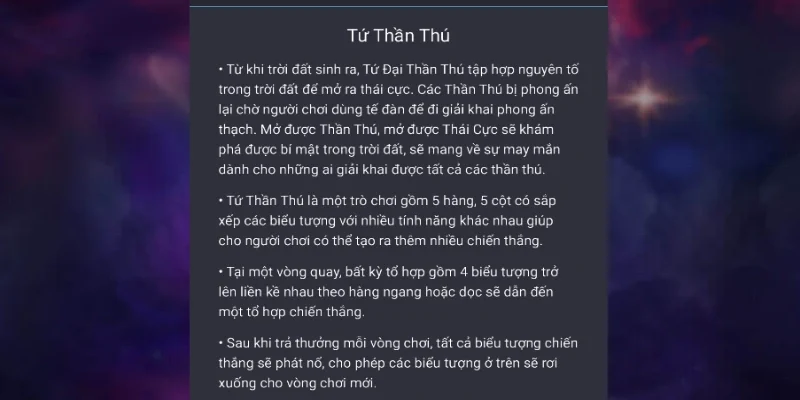 Những lưu ý khi chơi game nổ hũ tứ thần thú