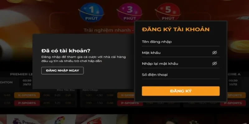 Hướng dẫn đăng ký và nạp tiền tại nhà cái Debet